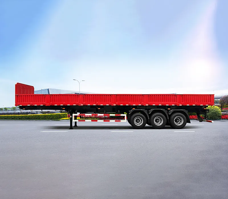 Flatbed dump semi-trailer
