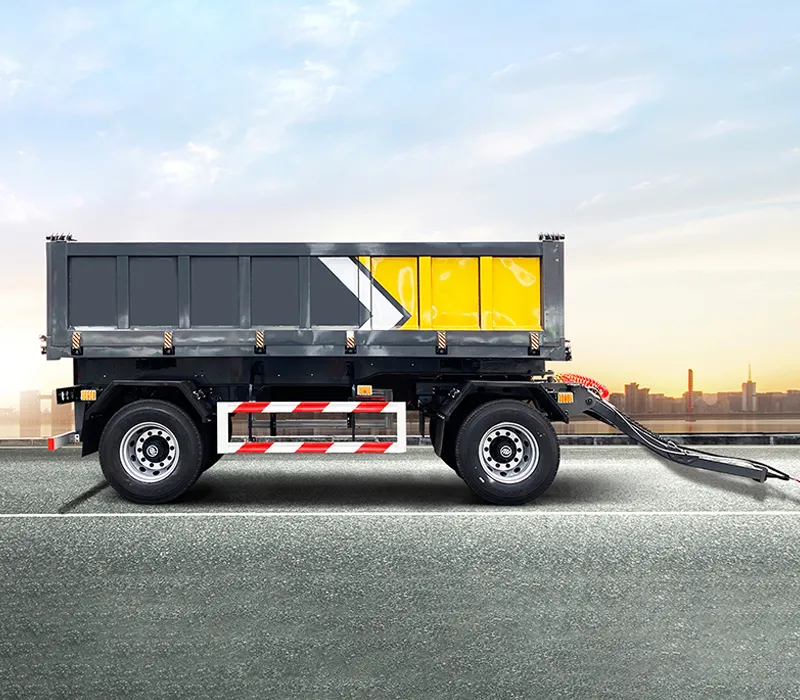 Two-Axle Side-Tipping Grain and Sand Transport Trailer