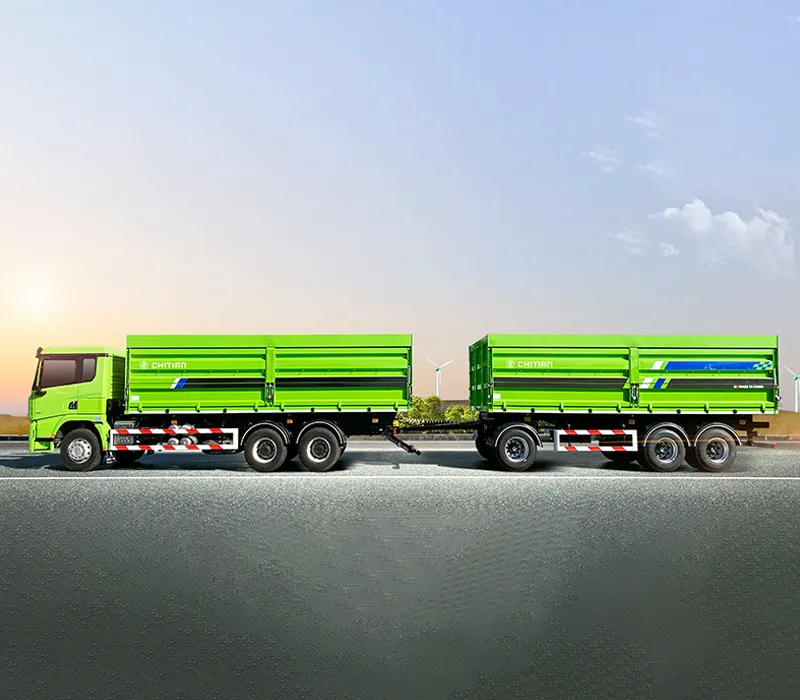 Three-axle Side Tipping Dump Train